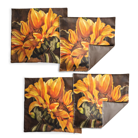 Set of Sunflowers Luxury Scatter Covers By Cherylin Louw  (Set of 4)