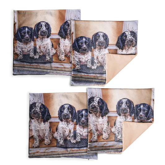 Puppies Luxury Scatter Covers By Delene Lambert - Set of 4