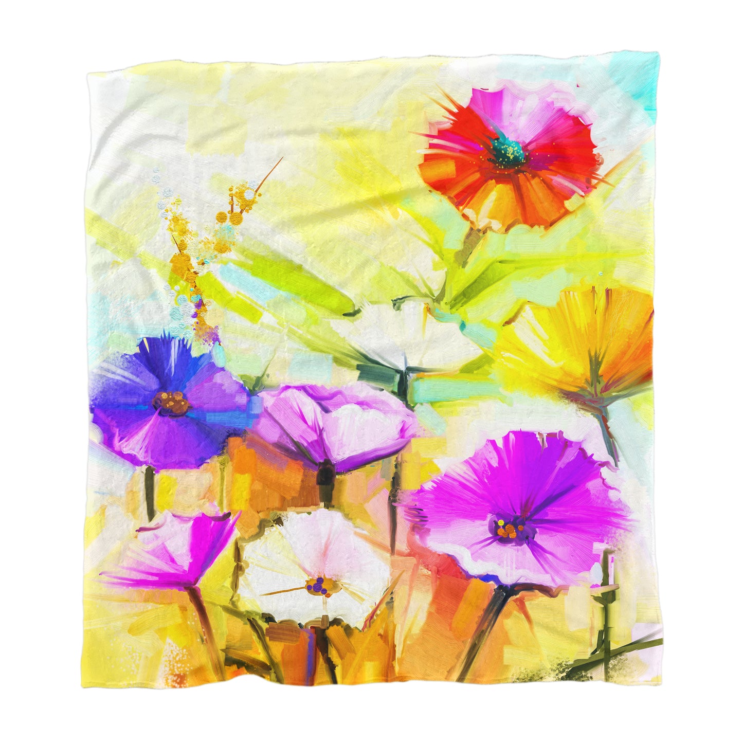 Painted Flowers Fleece