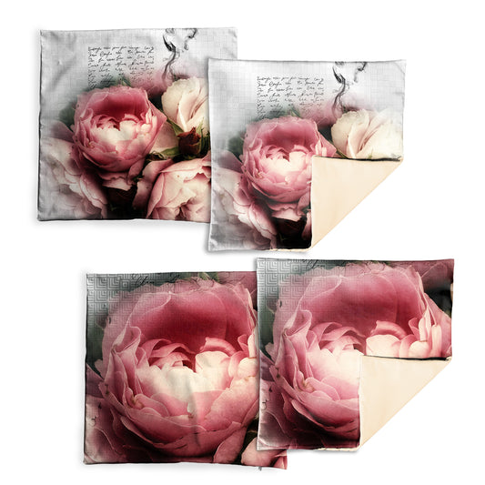 Pink Peonies Luxury Scatter Covers  (Set of 4)