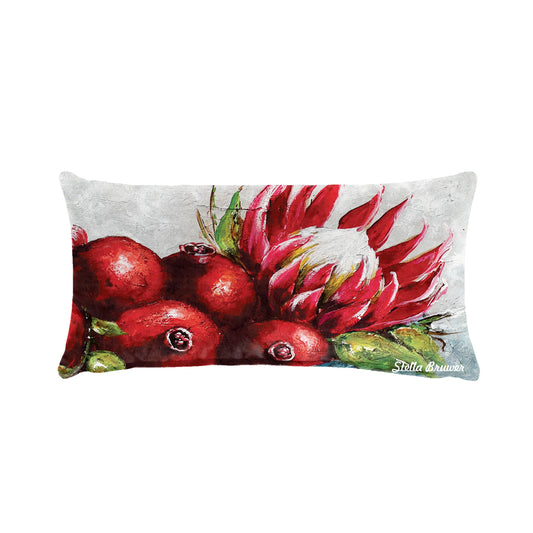 Protea and Pomegranate By Stella Bruwer Oblong Luxury Scatter