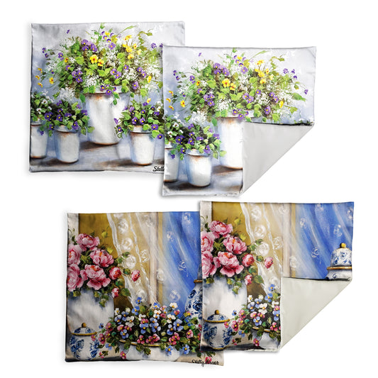 Flower Collection Vase Luxury Scatter Covers By Stella Bruwer (Set of 4)