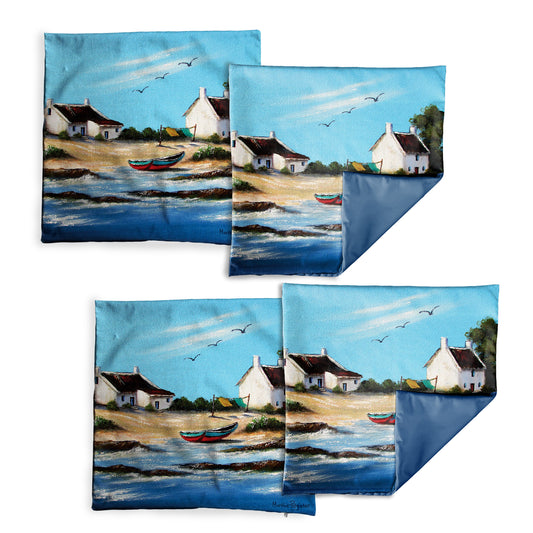 Fishing Houses Luxury Scatter Covers By Stella Bruwer (Set of 4)