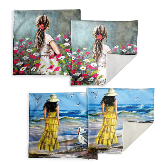 Painted Ladies Luxury Scatter Covers By Stella Bruwer (Set of 4)