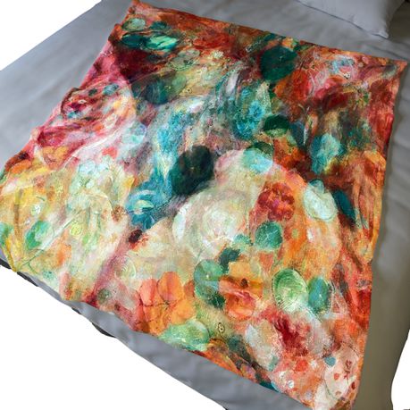 Abstract Watercolour Light Weight Fleece Blanket By Mark van Vuuren