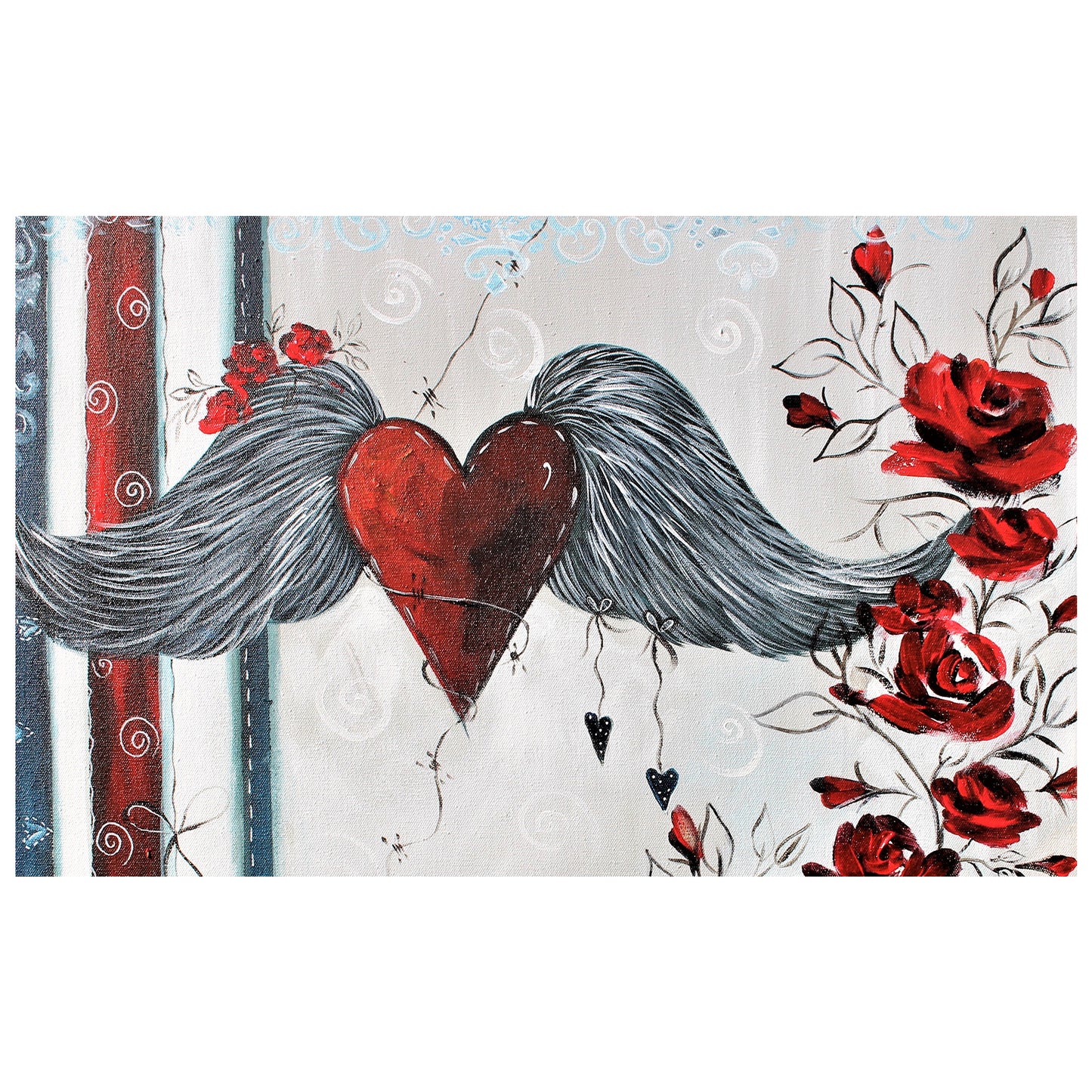 Winged Heart Rectangle Tablecloth By Lanies Art