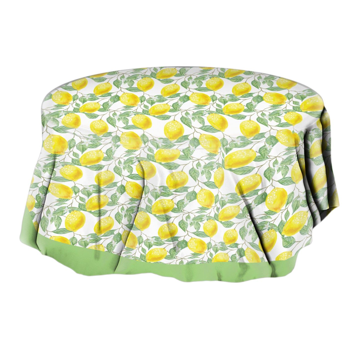 Lemon Pattern Round Tablecloth