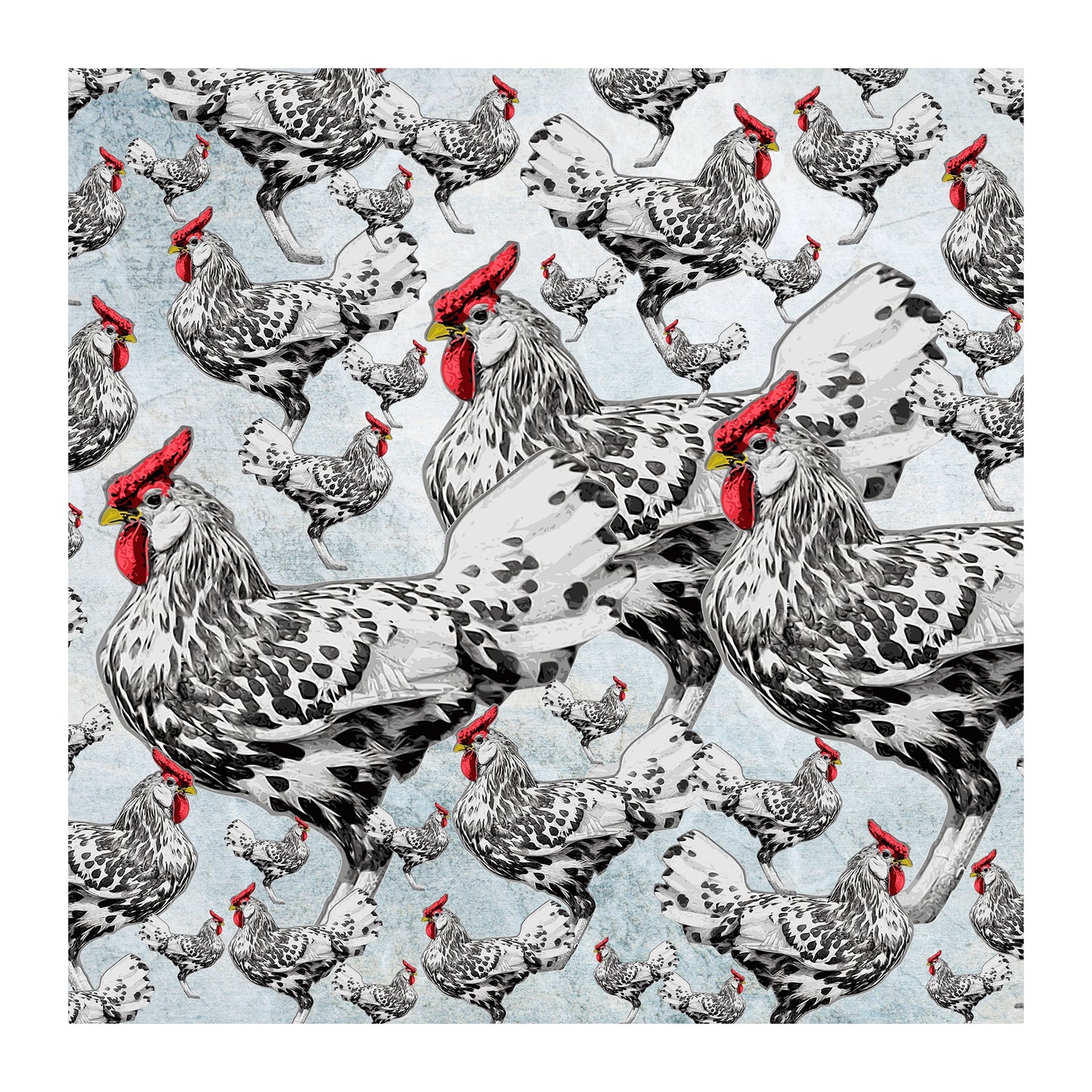 White Chikens Square Tablecloth By Mark Van Vuuren