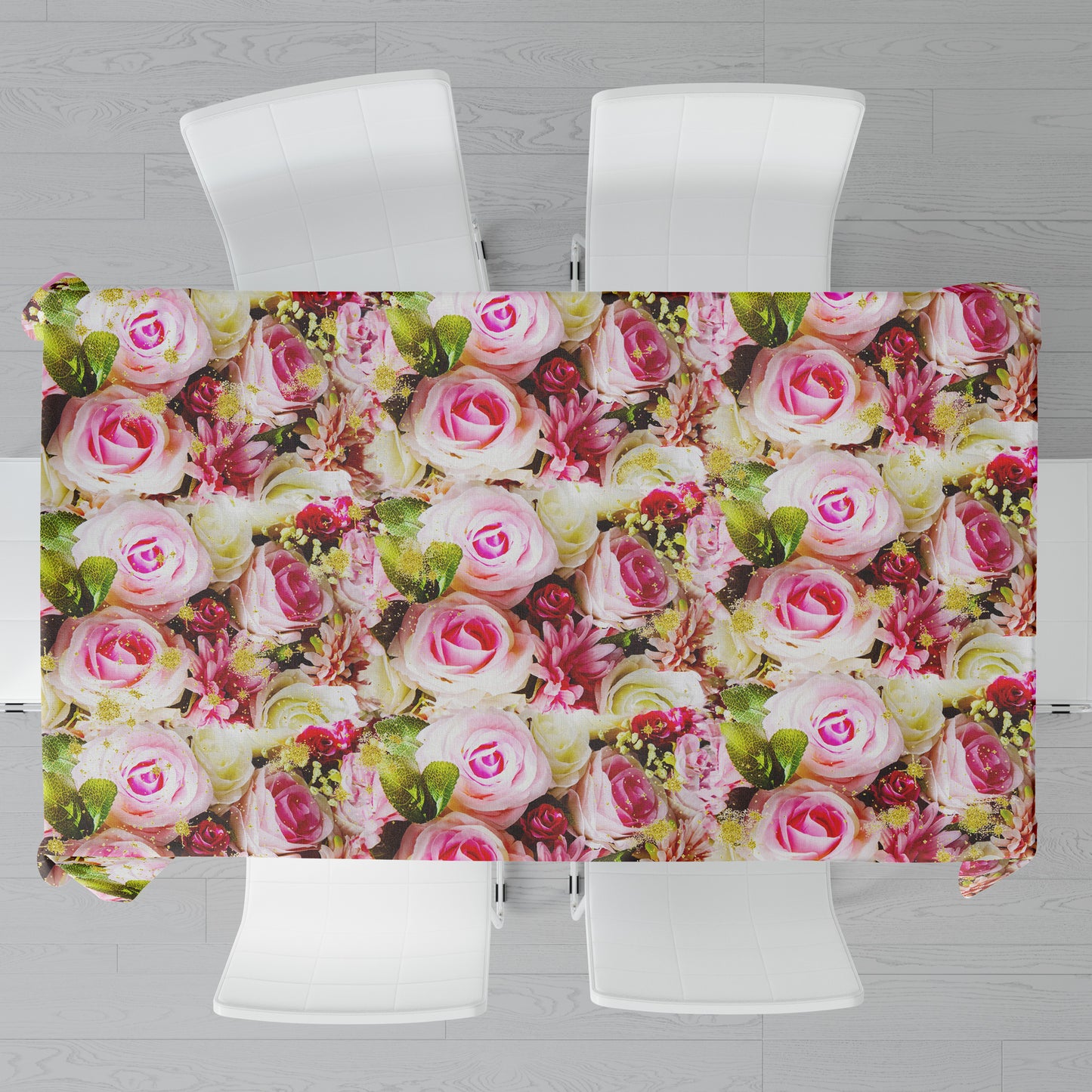 Mixed Roses Rectangle Tablecloth