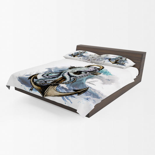 Octopus Hold On Duvet Cover Set By Nathan Pieterse