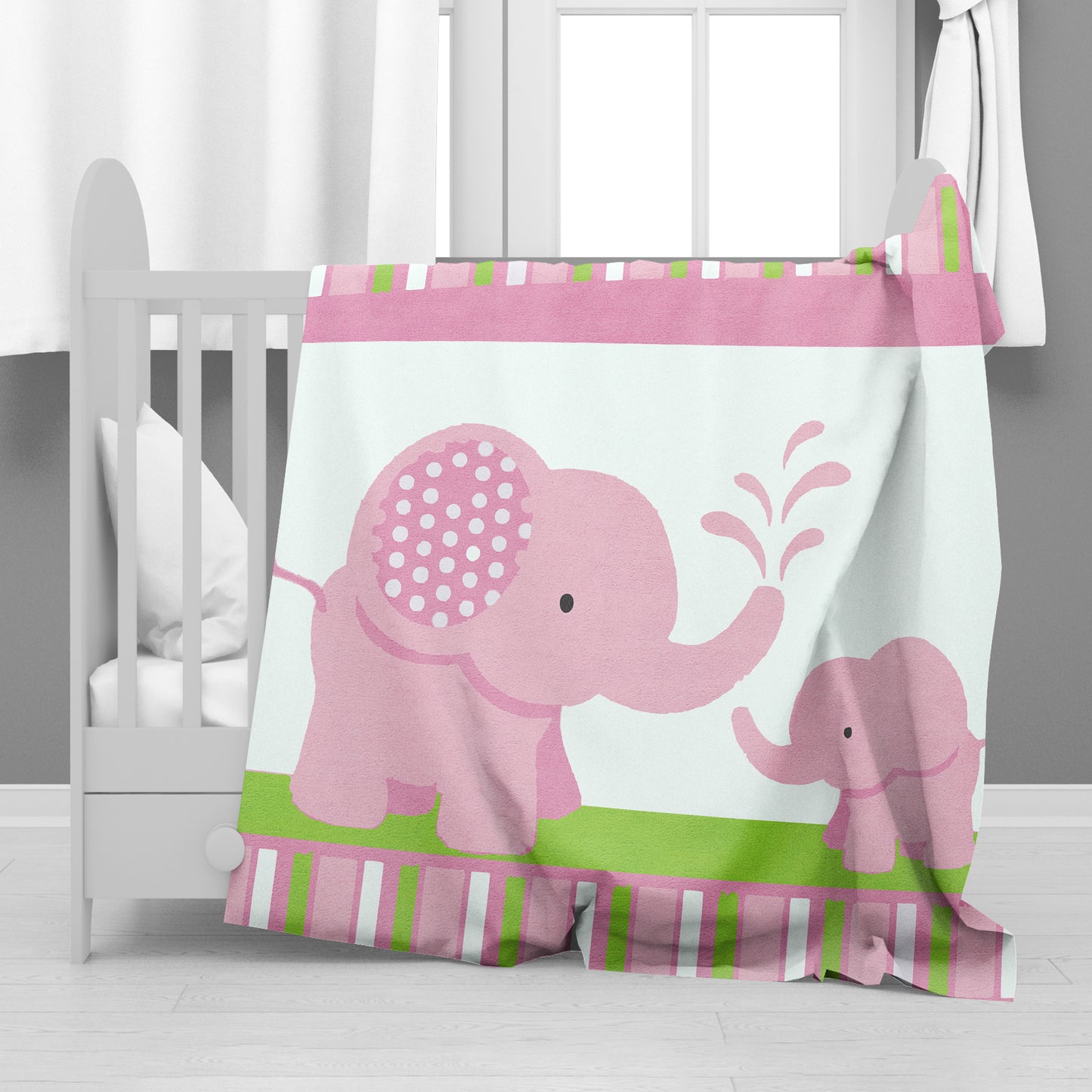 Pink Elephant Minky Blanket