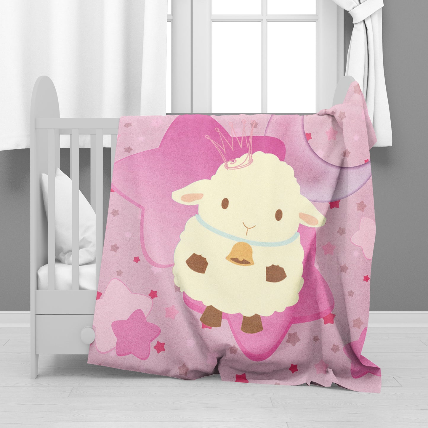 Princess Sheep Minky Blanket
