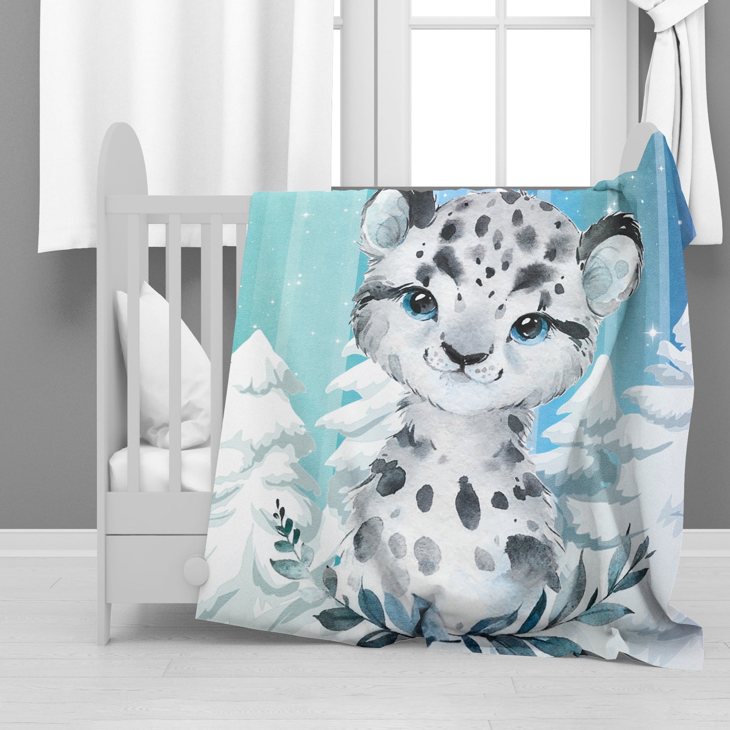 Snow Leopard Minky Blanket