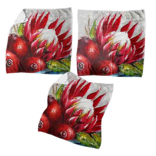 Protea and Pomegranate By Stella Bruwer Dish Towels